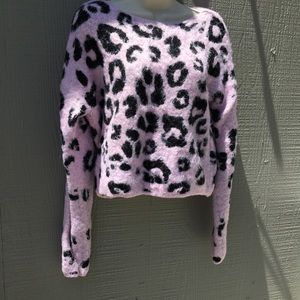 Wild Fable Soft Fuzzy Pink Cropped Sweater